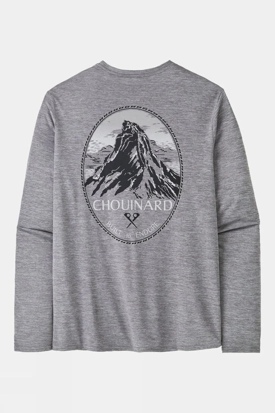 Patagonia Mens Capilene Cool Daily Graphic Long Sleeve T- Shirt - Lands 4 Patagonia Mens Capilene Cool Daily Graphic Long Sleeve T- Shirt - Lands - Image 2