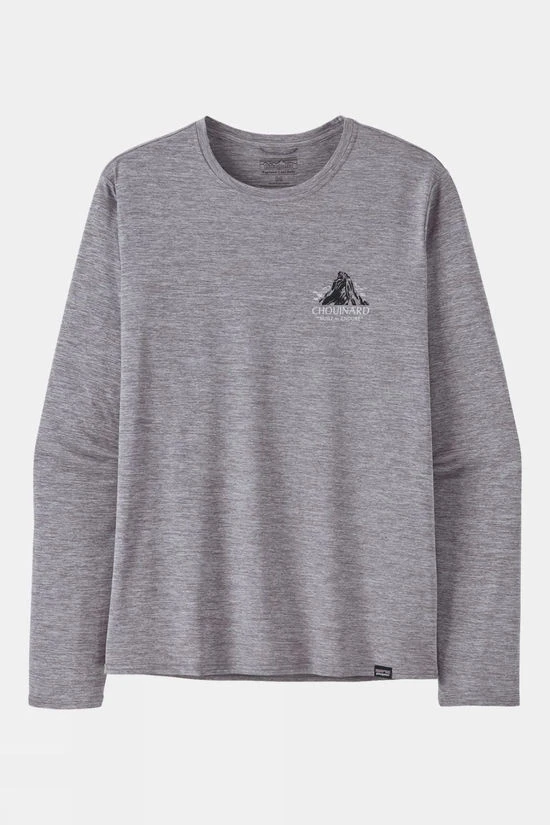 Patagonia Mens Capilene Cool Daily Graphic Long Sleeve T- Shirt - Lands 3 Patagonia Mens Capilene Cool Daily Graphic Long Sleeve T- Shirt - Lands