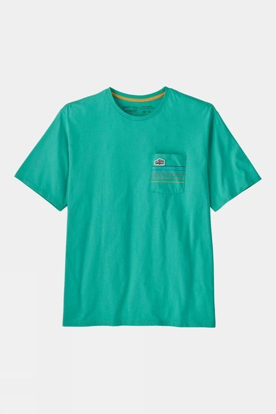 Patagonia Unisex Line Logo Ridge Stripe Organic Pocket Tee 3 Patagonia Unisex Line Logo Ridge Stripe Organic Pocket Tee
