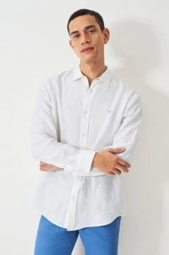 Mens Long Sleeve Linen Shirt -North Trail Outfitters b12bcb0216 1010 b