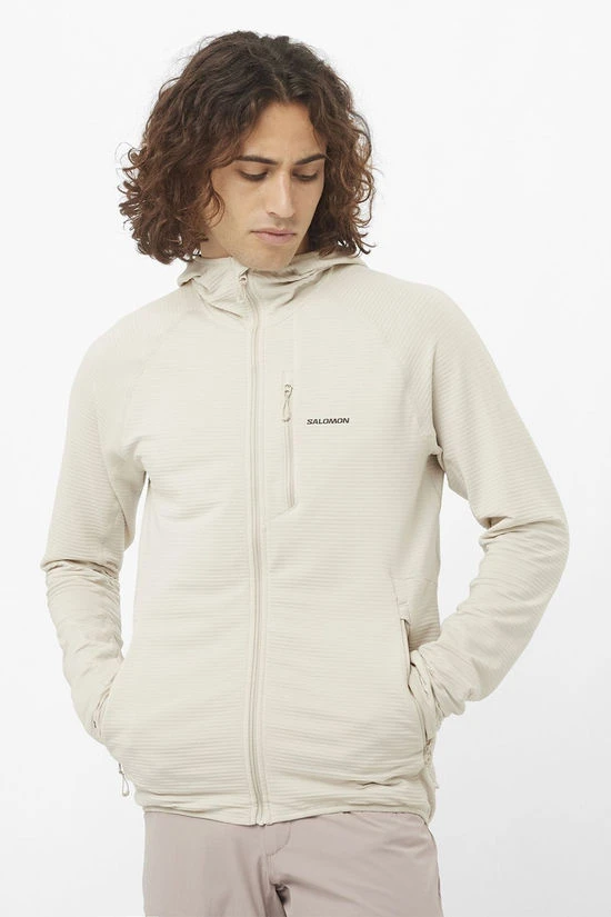 Salomon Mens Essential Lightwarm Fleece Hoodie 4 Salomon Mens Essential Lightwarm Fleece Hoodie - Image 2