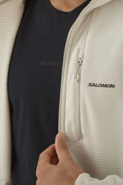 Salomon Mens Essential Lightwarm Fleece Hoodie 13 Salomon Mens Essential Lightwarm Fleece Hoodie -North Trail Outfitters b12bea0102 1111 d