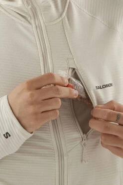 Salomon Mens Essential Lightwarm Fleece Hoodie 15 Salomon Mens Essential Lightwarm Fleece Hoodie -North Trail Outfitters b12bea0102 1111 f