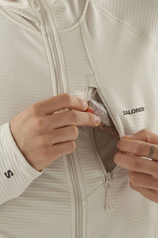 Salomon Mens Essential Lightwarm Fleece Hoodie 8 Salomon Mens Essential Lightwarm Fleece Hoodie - Image 6