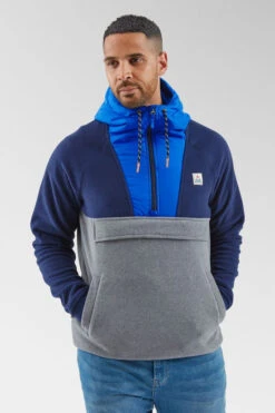 Mens Woodland Hooded 1/2 Zip Recycled Polar Fleece -North Trail Outfitters b12bed0117 4472 p