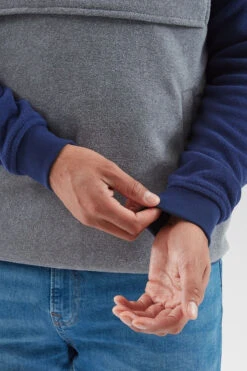 Mens Woodland Hooded 1/2 Zip Recycled Polar Fleece -North Trail Outfitters b12bed0117 4472 u