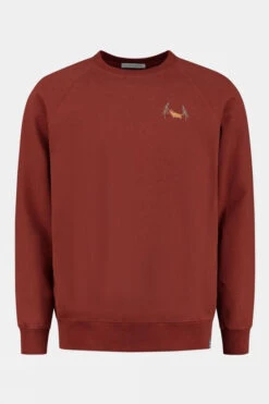 Blue Loop Originals Mens Embroidered Blue Fleece Sweater